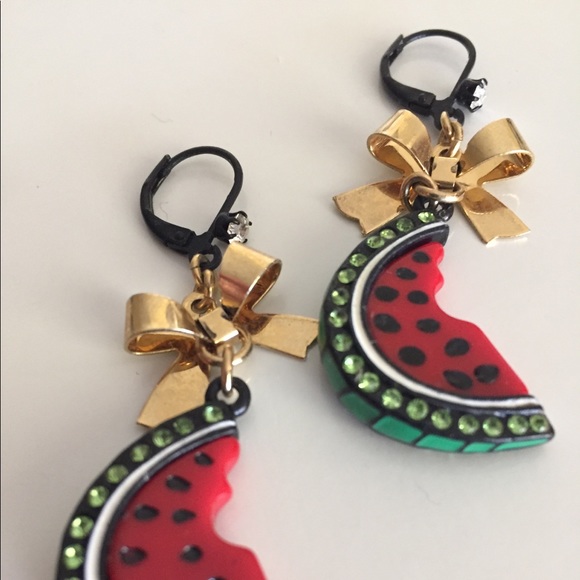 Watermelon Bow Earrings - Picture 5 of 7